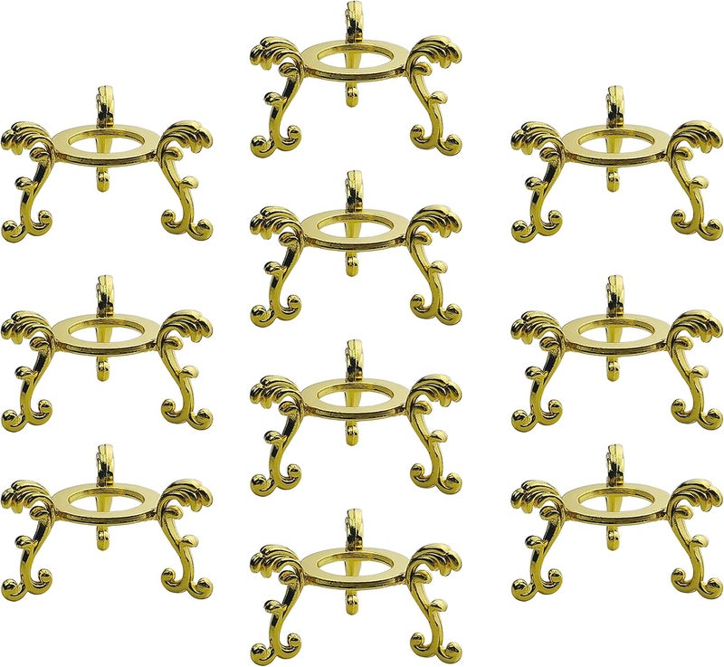 OmyLens 10Pcs Gold Crystal Ball Stand for Displaying Crystal Glass and Natural Rocks, Sphere Display Holder, for 40mm-80mm Sphere or Stone - Image 1